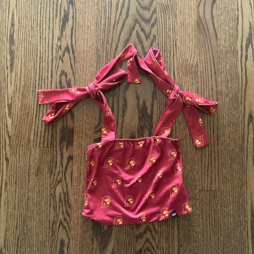 USC Hype & Vice crop top size XS, cardinal red and gold